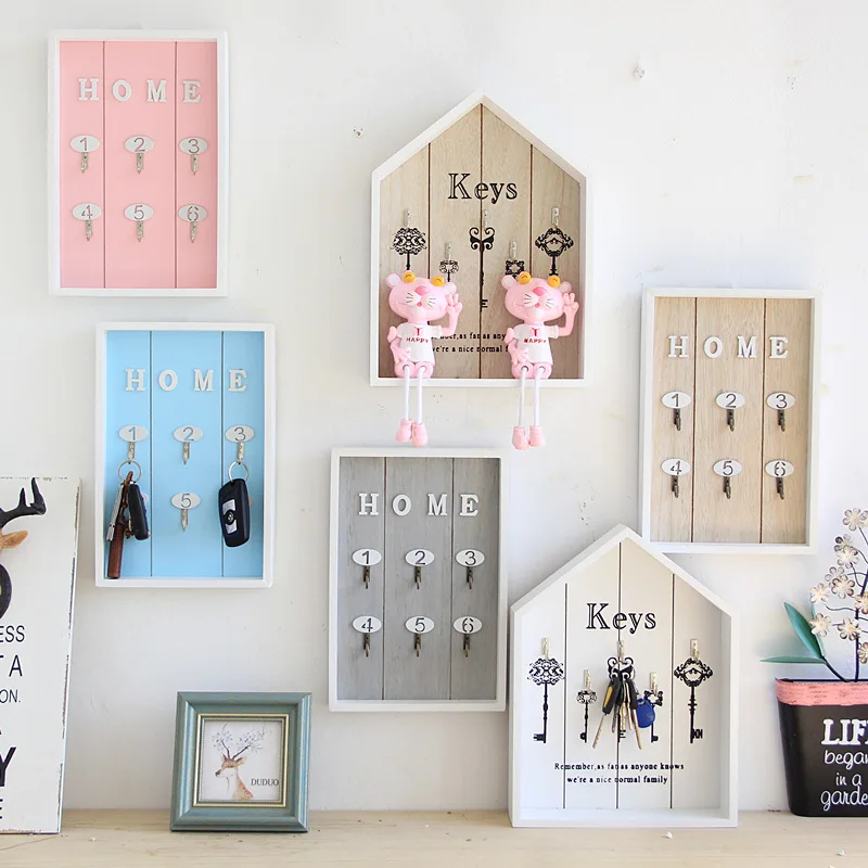 Настенные полки для хранения ключей креативные подвесные украшения дома