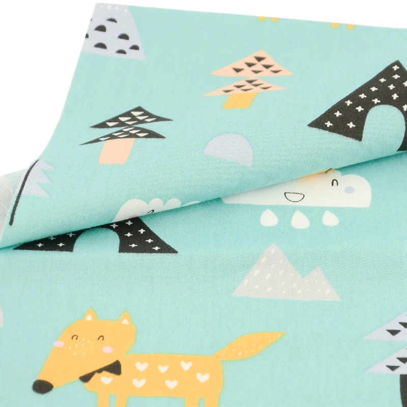 Quilting Patchwork Sewing Textile Bedding Cloth Printed Blue and Green Dandelion Designs 100% Cotton Fabric Tecido Decoration CM|fabrics miami|fabric