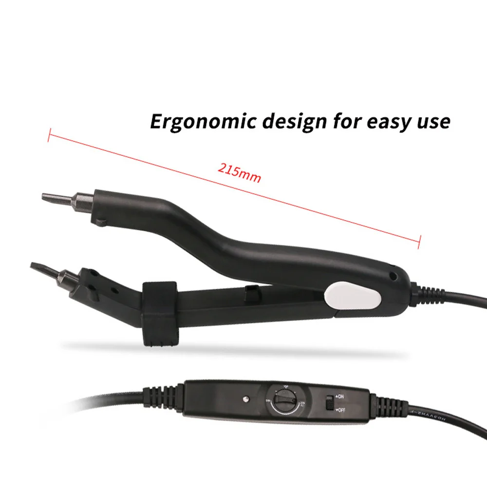 

New LOOF Temperature Control Hair Connector for hair extensions Mini Sol Head Smart Handle Hair Extension Heat Iron EU Plug