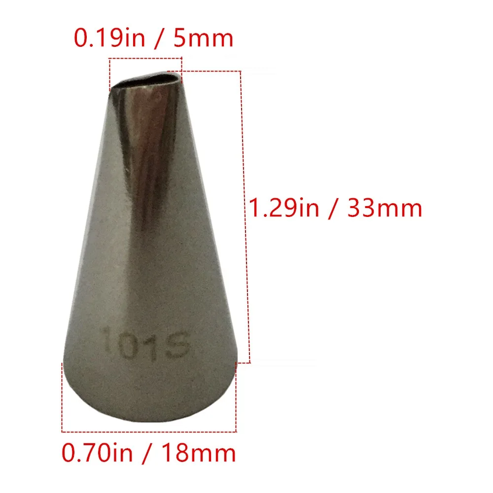 

New 5pcs Flower Petal Nozzles Stainless Steel Cream Icing Piping Nozzle Pastry Tips Set Cake Decorating Baking Tools Bakeware