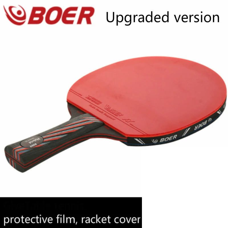 Boer S6 Table Tennis Racket Bat In Long/Short Handle Ping Pong Paddle | Спорт и развлечения