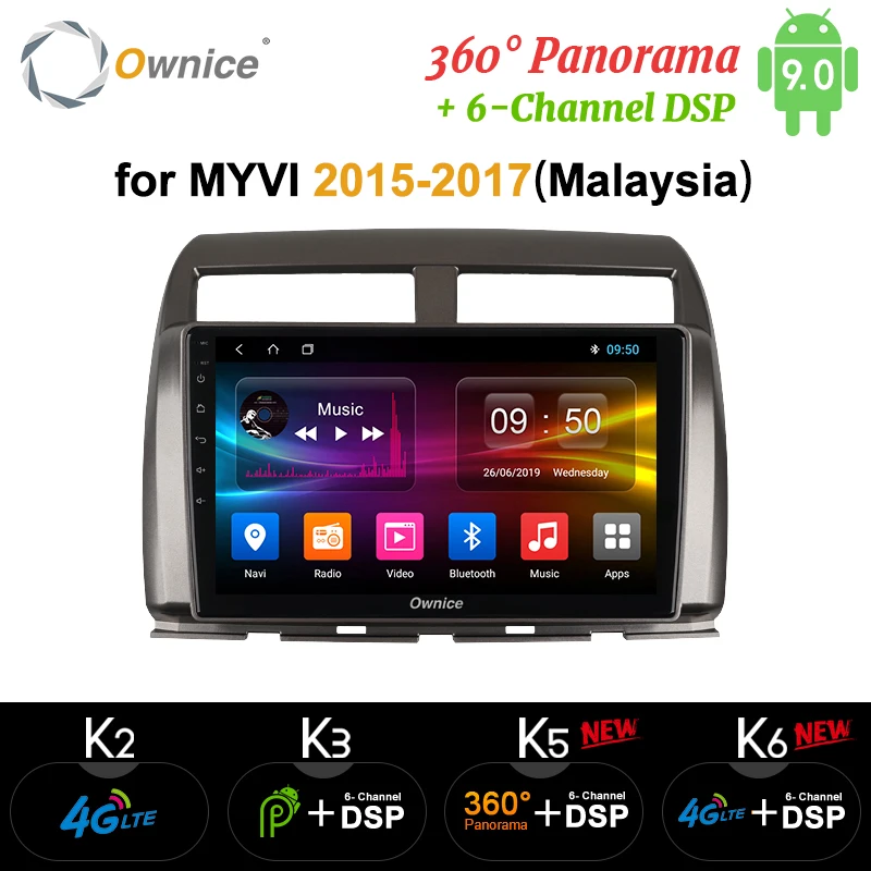 Ownice k3 k5 k6 Android 9 0 автомобильное радио для TOYOTA MYVI 2015 2017 4G LTE DSP 360 панорамная