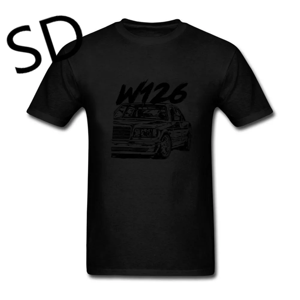 black Дропшиппинг Mercedes w126 Футболка мужская модная брендовая негабаритная Футболка компрессионная футболка летние топы camisas mujer Tee Custom - Цвет: black
