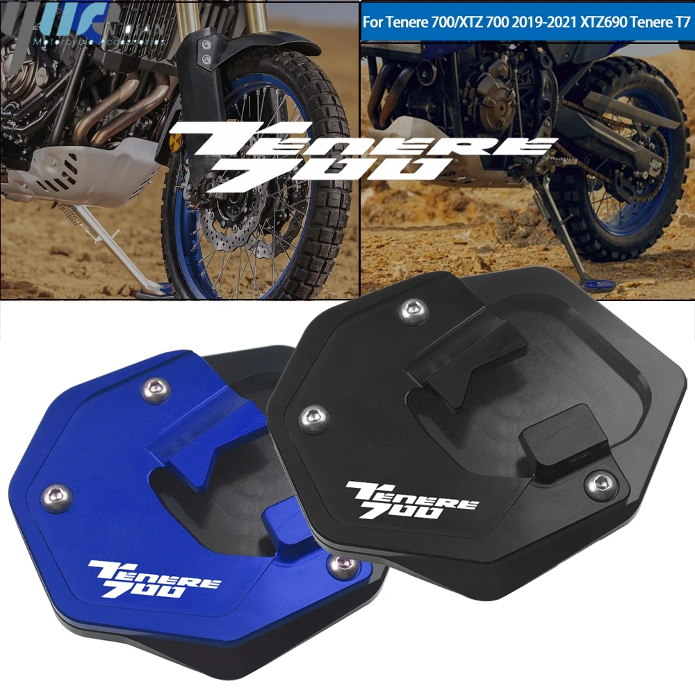 

Motorcycle Aluminum Kickstand Extension Plate Side Stand Enlarger Pad For YAMAHA Tenere 700 Tenere700 XTZ 700 T7 2019 2020 2021