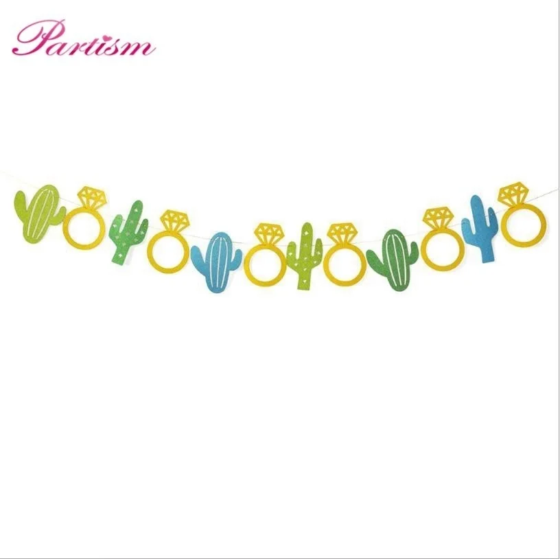 1 комплект вечерние баннеры серии Кактус фиеста зеленые бандажные гирлянды для