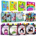 Новая детская книжка с животными, книжки из мягкой ткани, для раннего обучения новорожденных, развивающая чтение, книга-головоломка, игрушки для детей