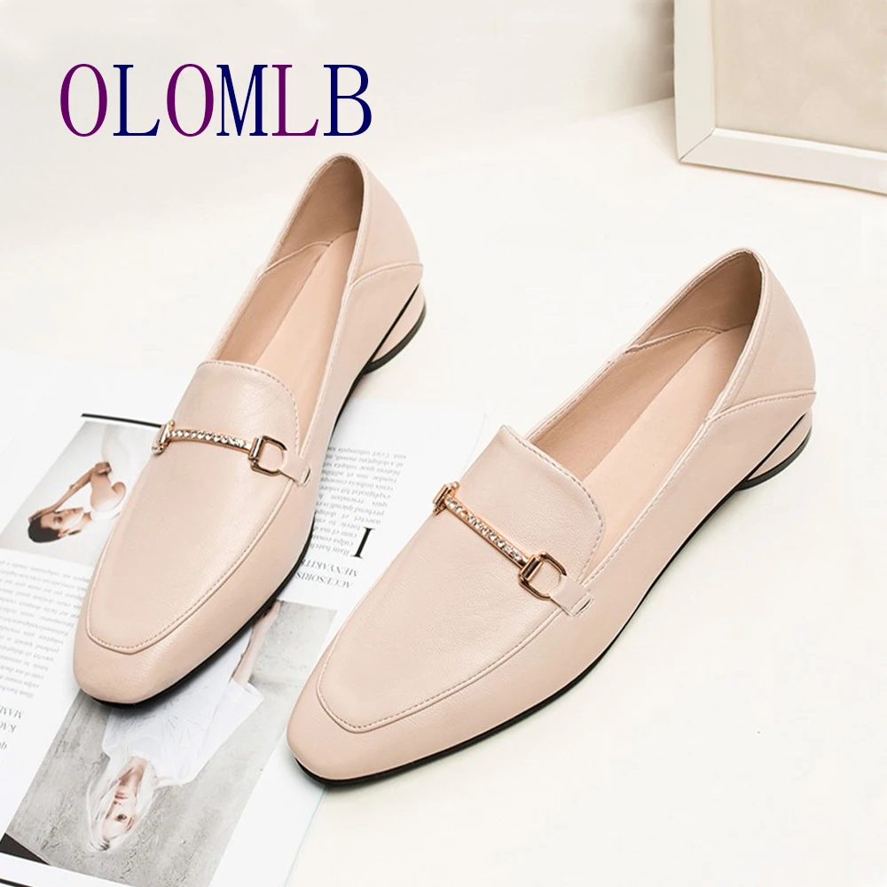 Весенние черные лоферы на плоской подошве Женские водонепроницаемые Мокасины с