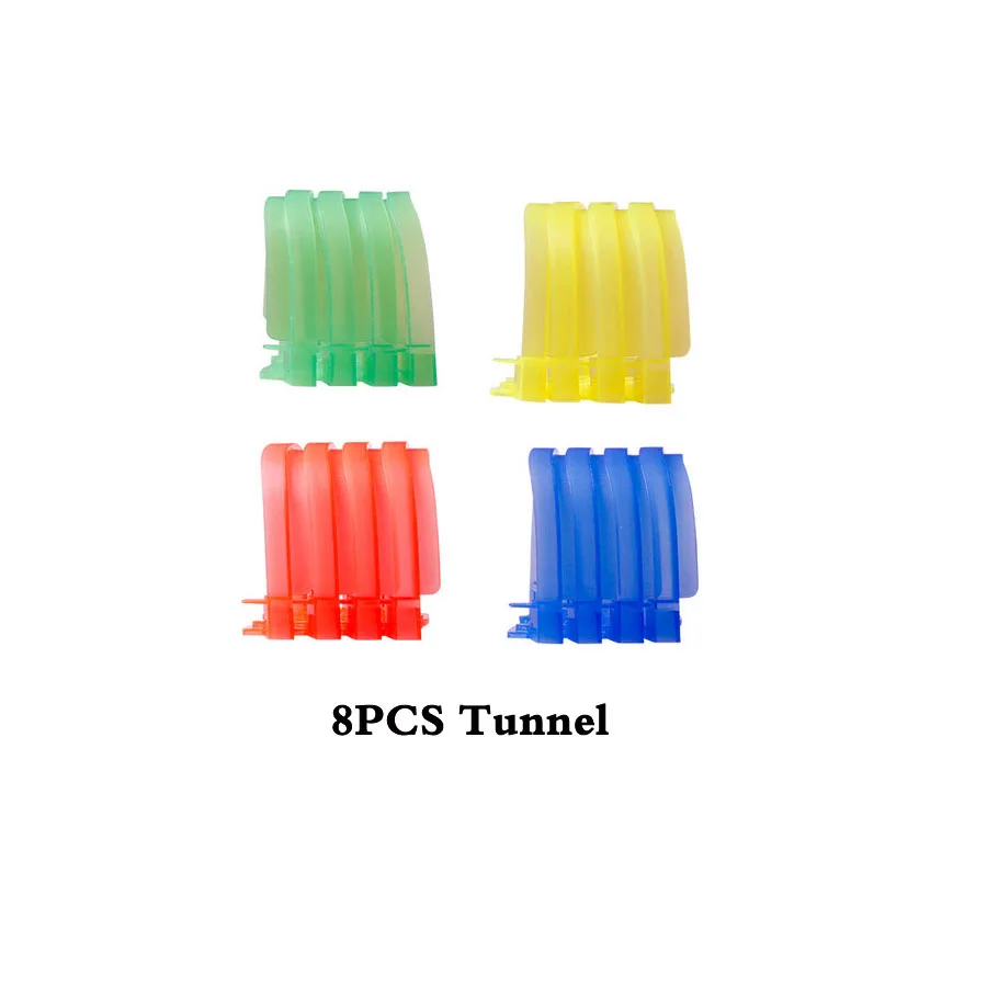 8pcs tunnel Волшебный Трек светодиодный лазерный гоночный трек светильник гибкий DIY трек светится в темноте игровой набор с светодиодный светильник автомобиль игрушка для детей - Цвет: 8pcs tunnel