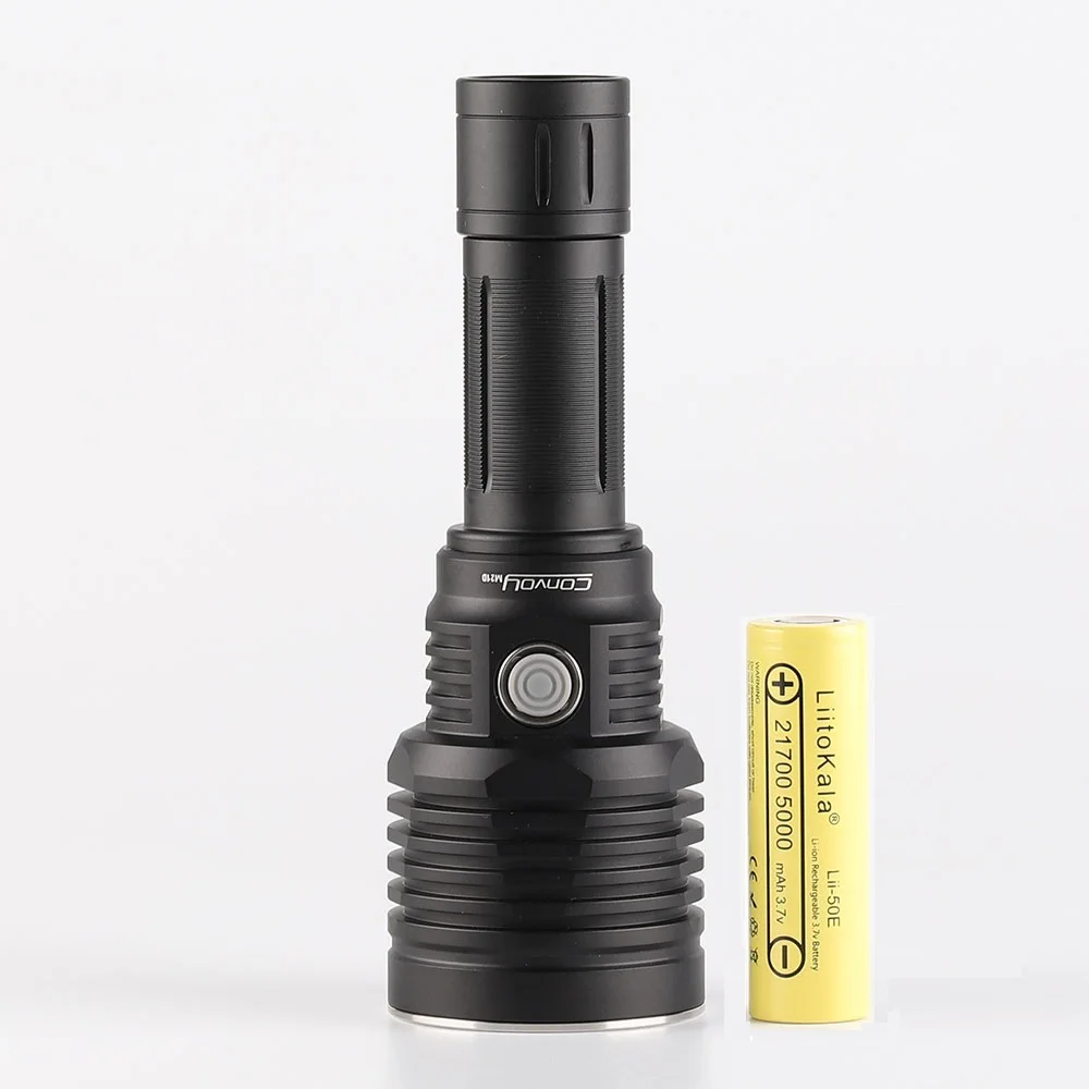 Convoy M21D Powerful Flashlight CREE XHP70.2 4300LM Type-C Rechargeable Lantern by 21700 Battery for Camping,Hiking,Self-defense
