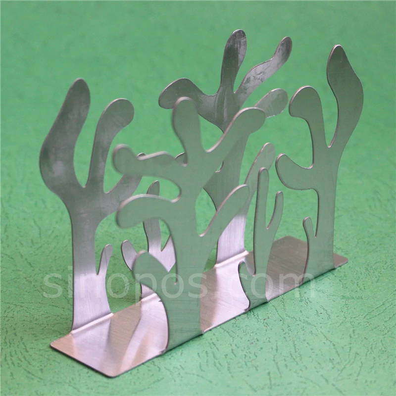 Полый узорчатый стальной держатель для салфеток стол Ужин сложенный тканевый