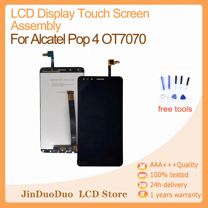6 phone lcds for alcatel pop 4 ot7070 ot7070x ot7070q ot7070a lcd display touch screen paneldigitizer combo assembly free global shipping
