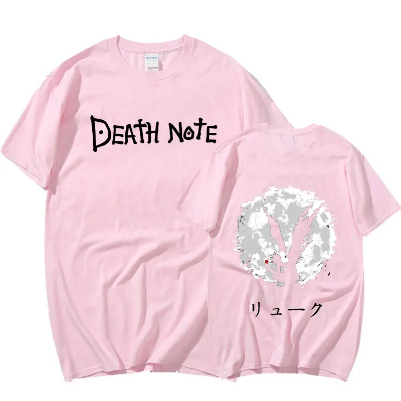 Футболка мужская оверсайз из хлопка модная тенниска с надписью Death Note в стиле