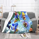 Бархатное одеяло в стиле Super Mario, Воздухопроницаемый супер теплый плед для дома, дивана, покрывало для весны и осени