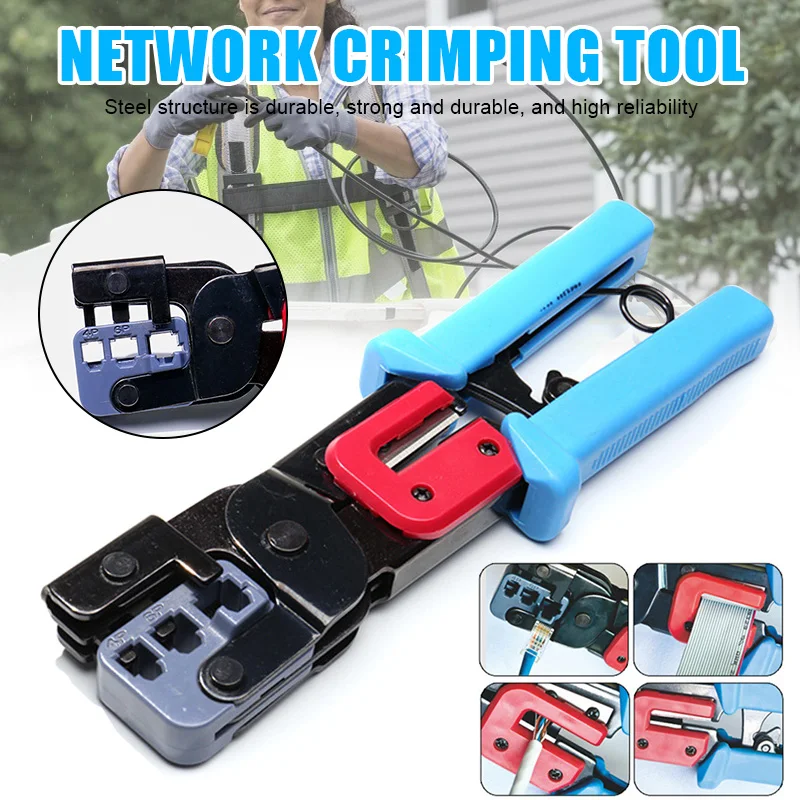 

RJ45 Crimper Crimping Tool Networks Cutting Tools RJ11 Cable Crimping Wire Stripper Plier In Stock