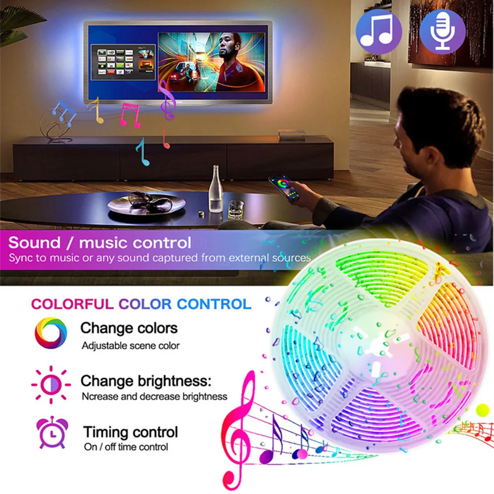 Wifi с 24 клавишами светодиодный водонепроницаемый RGB светильник 12 В luces s полоски 5050