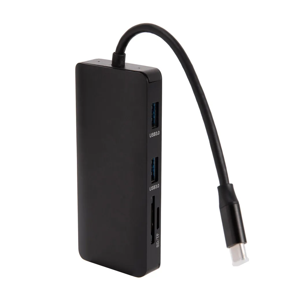 Ouhaobin 9в1 концентратор USB type C адаптер для HDMI 4 K видео Ethernet RJ45 LAN многопортовый с