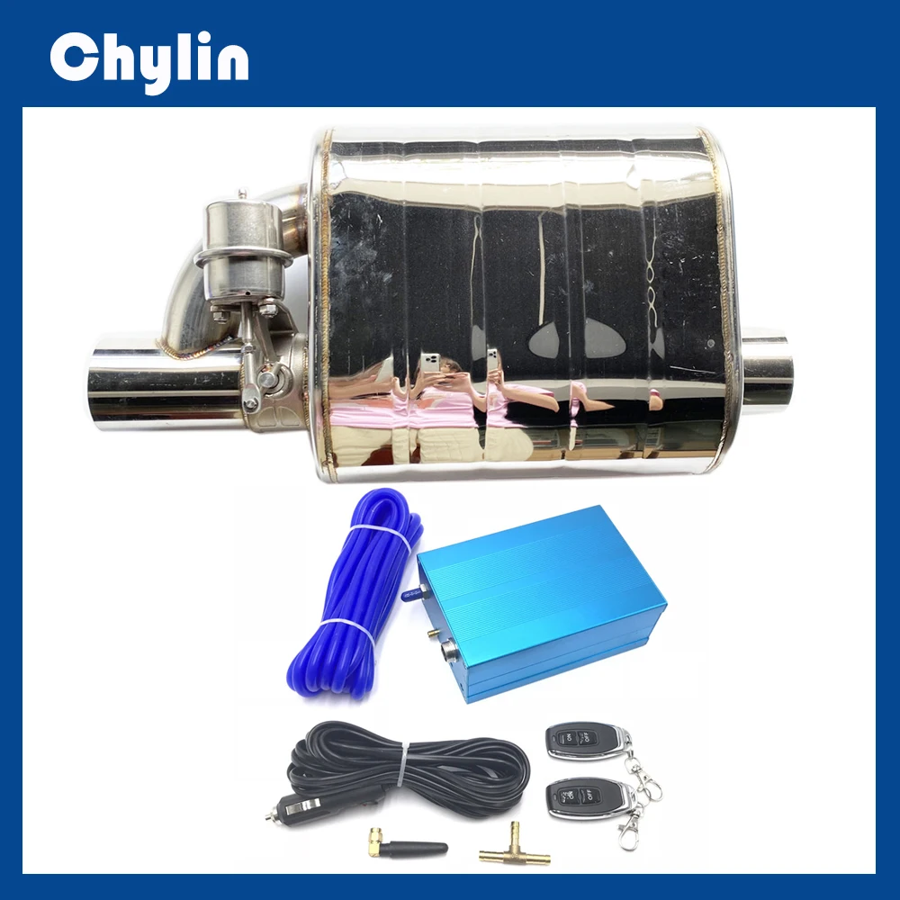 

Car Exhaust System Vacuum Valve Control Exhaust Pipe Kit Variable Silencer Stainless Universal 51 60 63 70 76 mm remote control