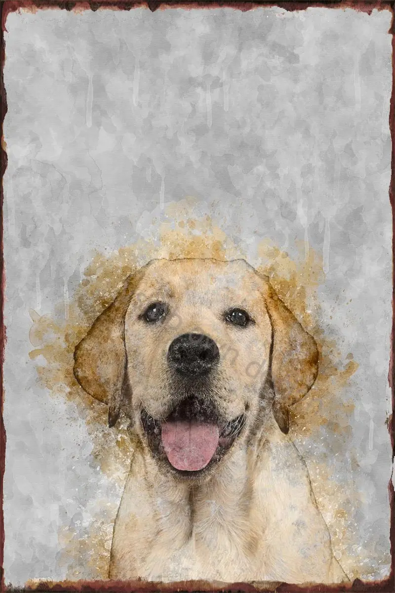 

Жестяные тарелки Лабрадор ретривер настенный Декор для комнаты Ретро винтажный металлический знак жестяной знак для искусства мужская пещ...