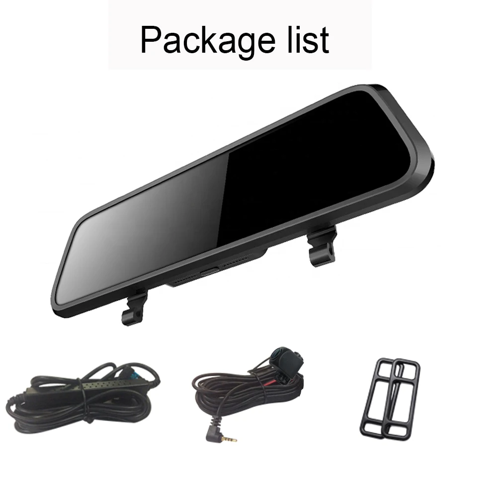 R-Way 10 Inch Touch Screen 2.5D IPS Curved High Resolution Dash Cam 1296P Night Vision Mirror | Автомобили и мотоциклы