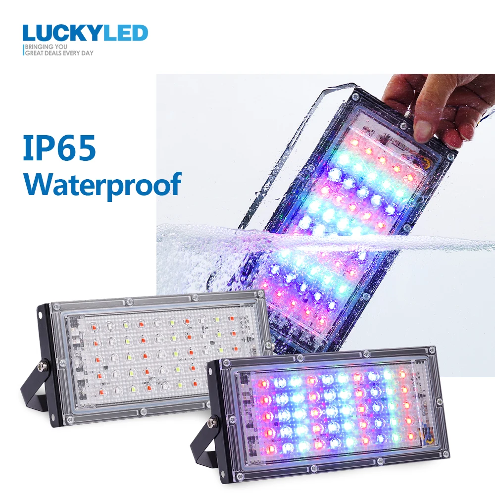 Светодиодный прожектор LUCKY RGB 50 Вт светодиодный водонепроницаемый IP65 отражатель
