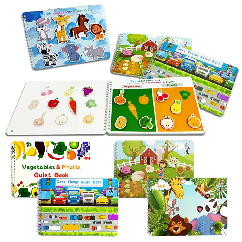 

Quiet Busy Book Montessori Toys for Toddler Preschool Activity Binder Busy Board Autism Early Educational Learning Toys for Baby