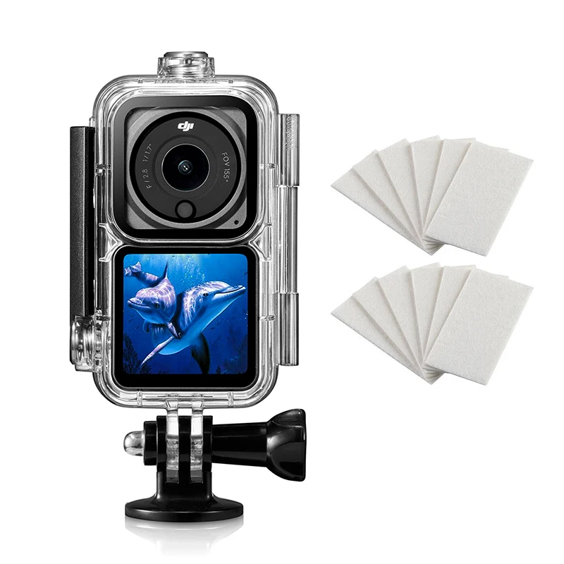 

Waterproof case Dive Housing protective cover with anti-fog insert for dji action 2 Camera accessories