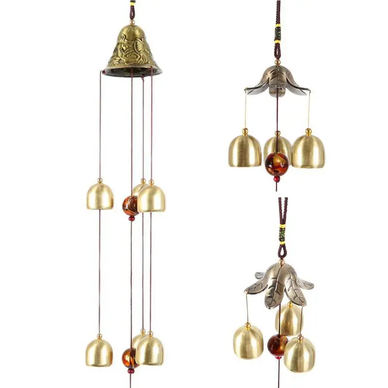 Трубчатые колокольчики Бронзовый двор садовые наружные ветряные талисманы
