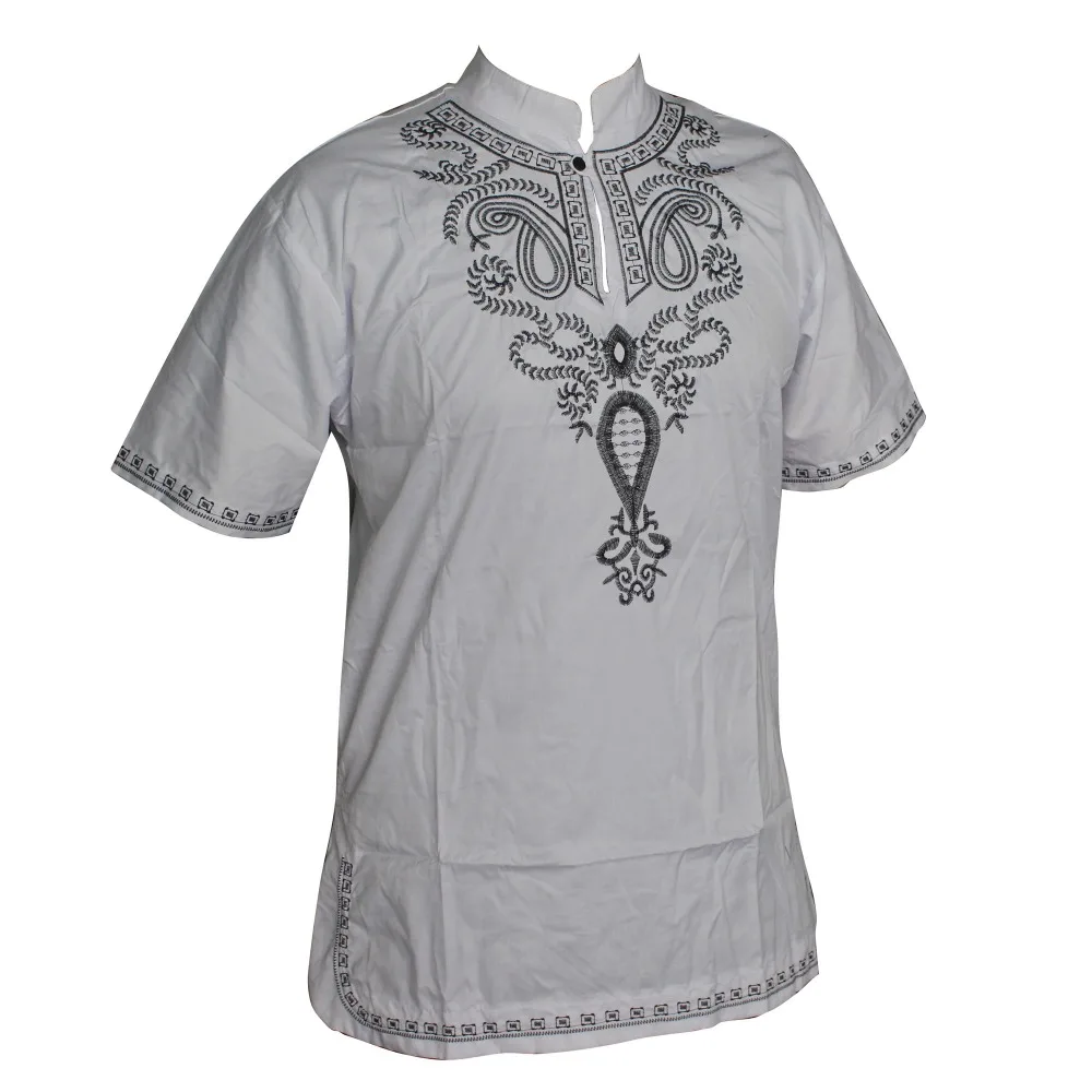 Винтажные топы новинка Мужская одежда вышивка унисекс базин традиционная