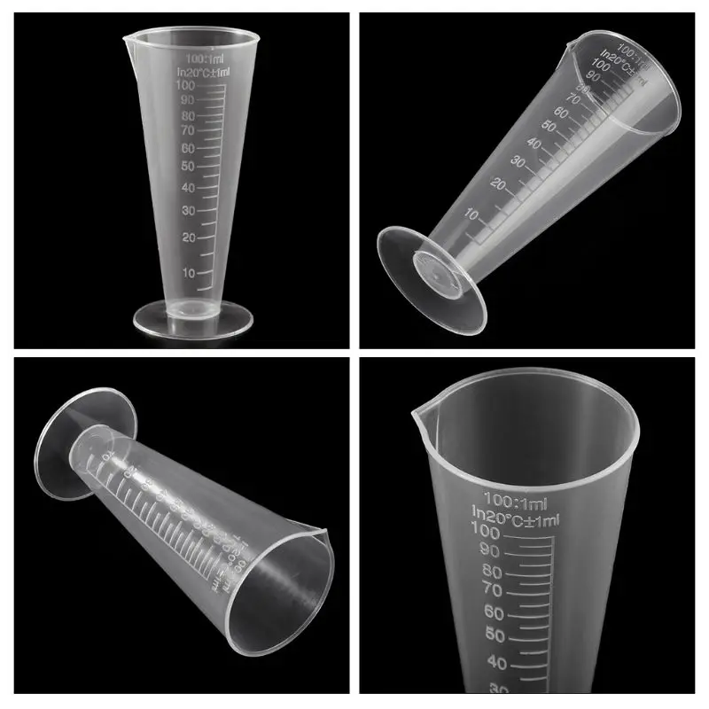 

1PC 100ml Laboratory Bottle Lab Kitchen Plastic Measuring Cup Measuring Cup 53CC