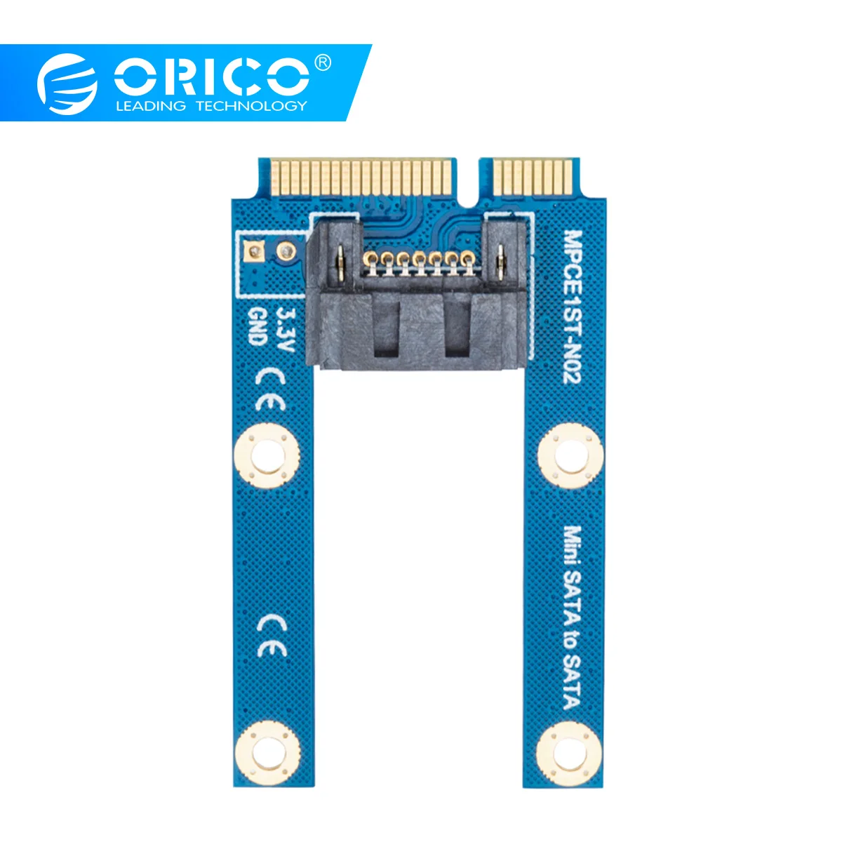 ORICO SATA 7PIN к адаптер mSATA плоский тип SSD адаптер SATA3.0 к mSATA SATAIII протокол полная высота поддерживаемый Размер