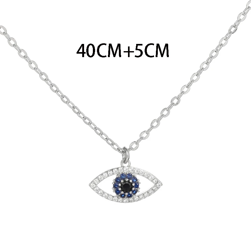 SIPENGJEL голубой циркон турецкие серьги для глаз ювелирный набор черные глаза кулон