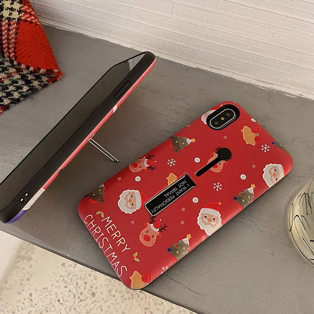 Веселый Чехол для телефона с рождественским рисунком iPhone 7 XR XS MAX X 8 Plus чехол