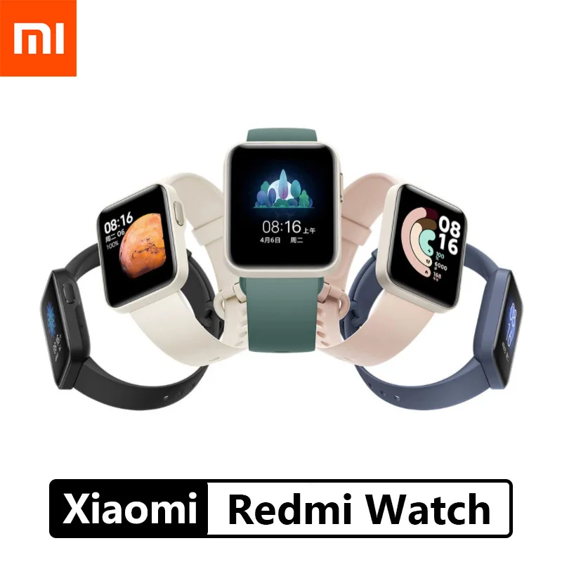 Смарт-часы Xiaomi Mi Watch Lite Redmi фирменные умные часы с GPS пульсометром ЖК-экран 1 4 дюйма