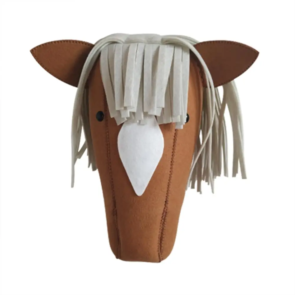 Фетровая набивная голова животного Настенное подвесное украшение для детской