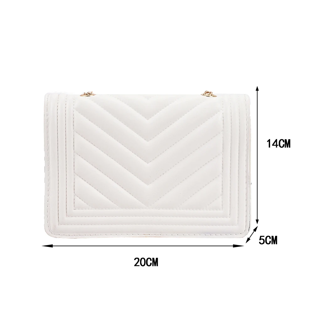 

Fashion PU Embossing Shoulder Crossbody Bag For Women Casual Ladies Chain Messenger Bags Solid Color Small Flap Handbags Purses