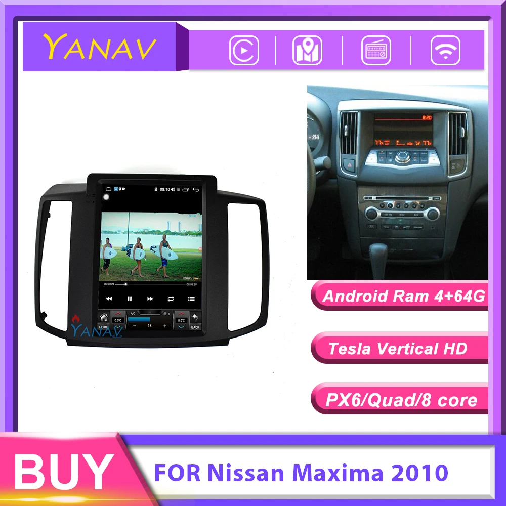 

Автомобильная Мультимедийная система android, автомобильный gps-навигатор для Nissan MAXIMA 2010, автомобильный стерео ВИДЕО DVD-плеер с вертикальным экр...