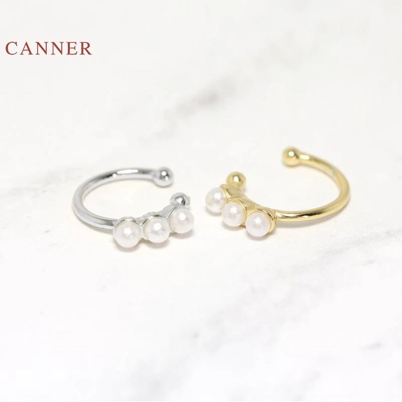 CANNER CHIC wind shell beads серьги клипсы 925 пробы серебряные золотые для женщин корейские