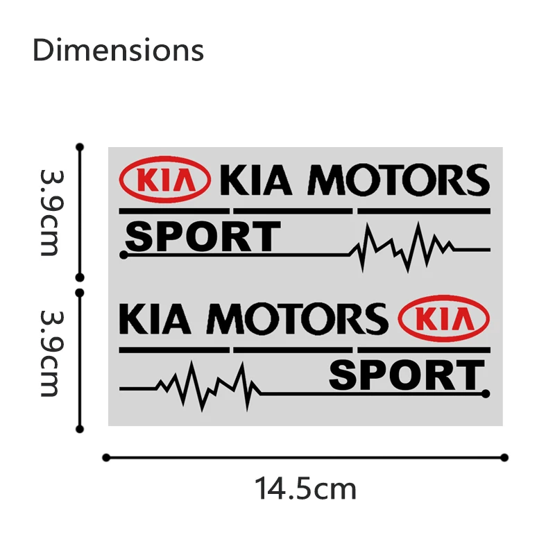 Наклейка на передний бампер для KIA K2 K3 K4 K5 Sorento Sportage R Rio Soul 2 шт. автомобильная