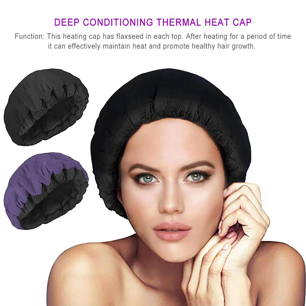 

Deep Conditioning Cordless Reusable Universal Solid Hot Therapy Reversible Flaxseed Interior Microfiber Steaming Heat Cap