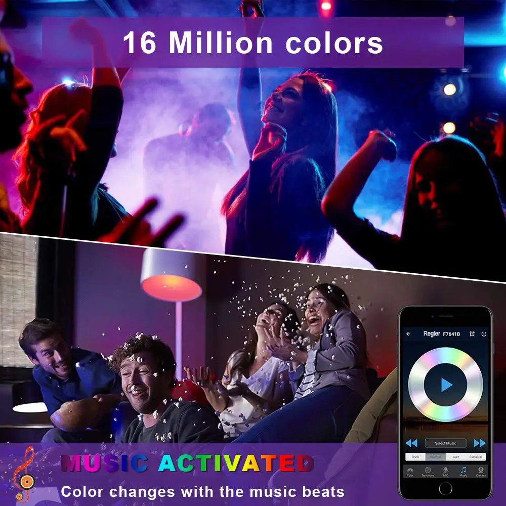 Светодиодная лента RGB 5050 wifi гибкая светодиодная лампа 5 м 10 15 12 В Alexa Google адаптер