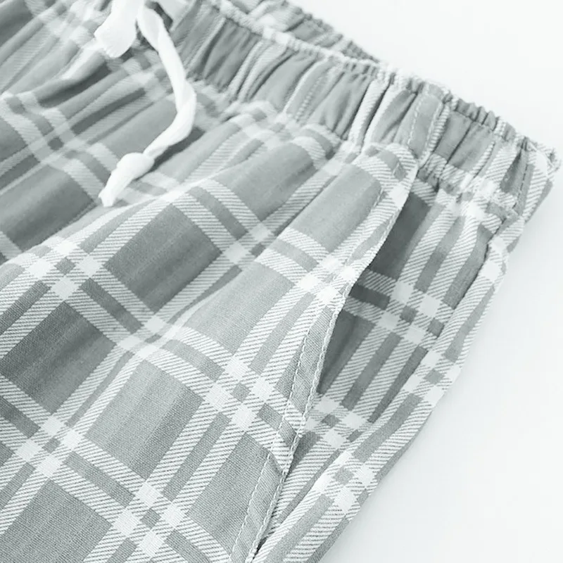 

Men's Home Pants Cotton Flannel Autumn Winter Warm Sleep Bottoms Male Plus Size Plaid Print Sleepwear Pants For Men