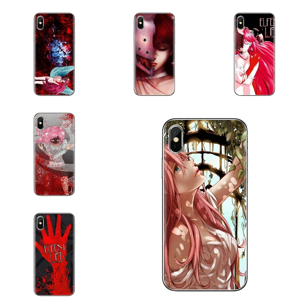 Корпус Эльфийская песня anese Аниме Манга квином для samsung Galaxy S2 S3 S4 S5 мини S6 S7 край S8 S9