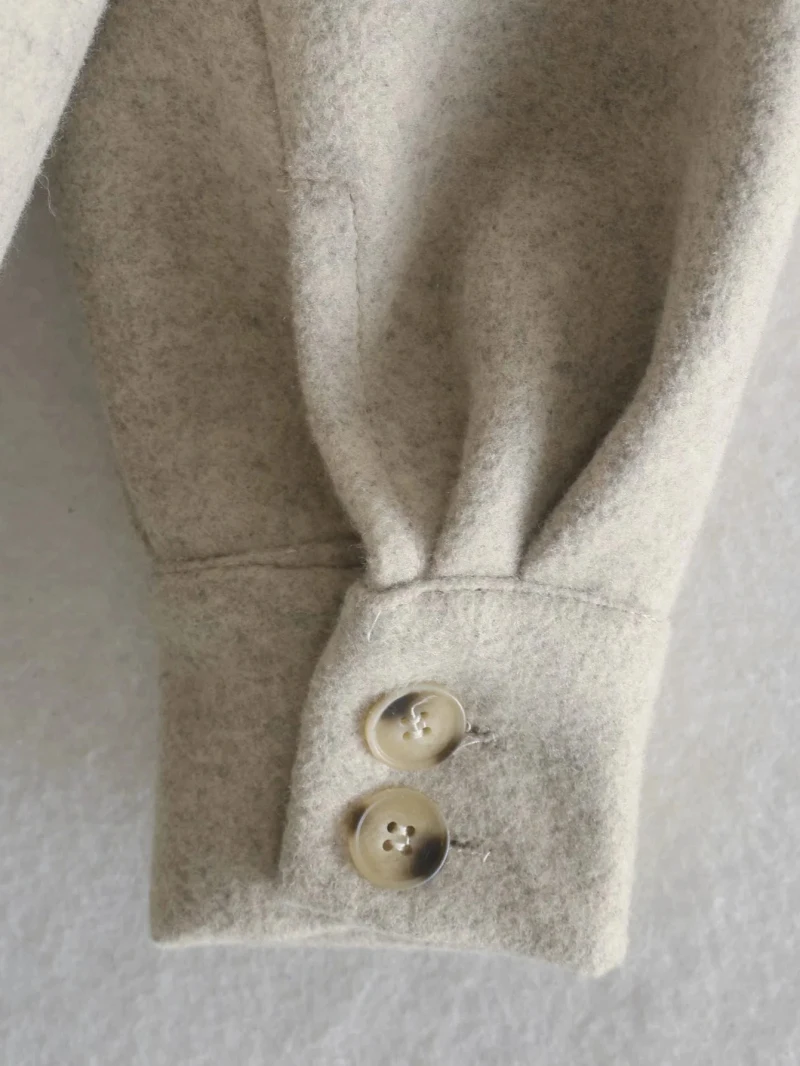 

Women Stylish Chic Thick Warm Shirt Jackets Female Fashion Pockets Buttons Lapel Collar Coat Casual Girls Streetwear