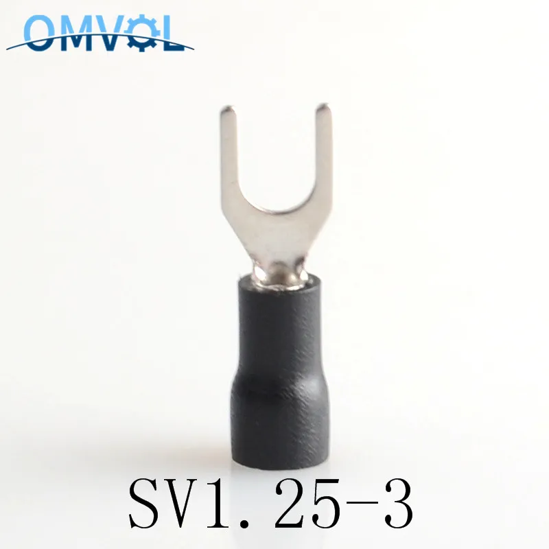 100 шт Изолированные Наконечники провода SV1.25 3 электрический наконечник обжимной