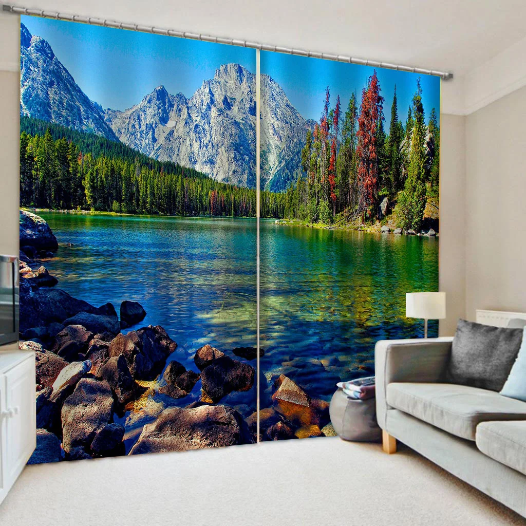 

Modern Curtain Beautiful Nature Scenery Curtains For Living Room Bedroom Home Decor Landscape Photo Drapes
