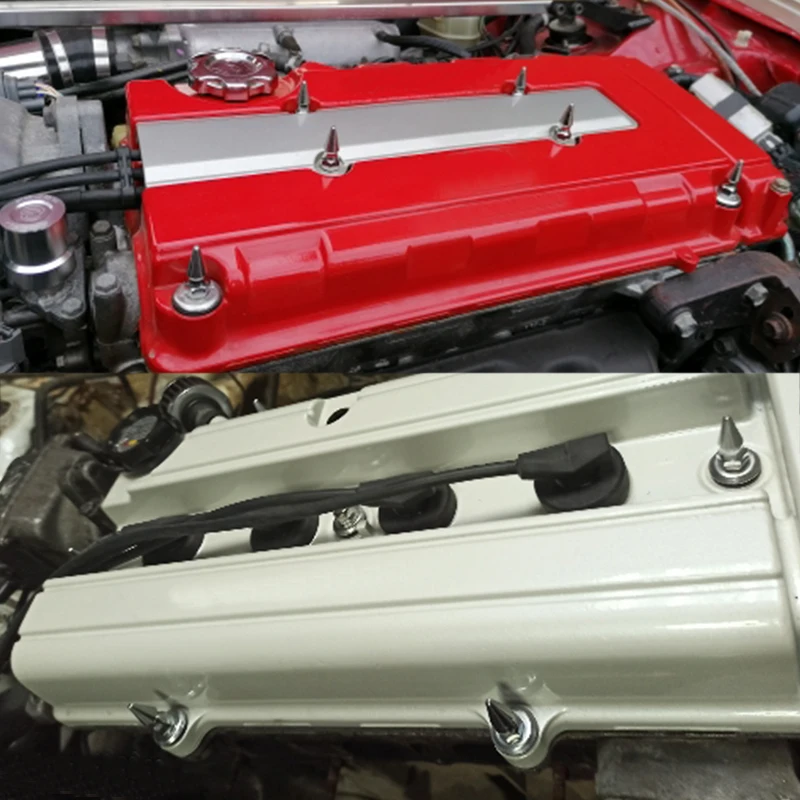 Комплект моечной машины JDM Style M6X1.0 хромированные шипы болты крышка клапана