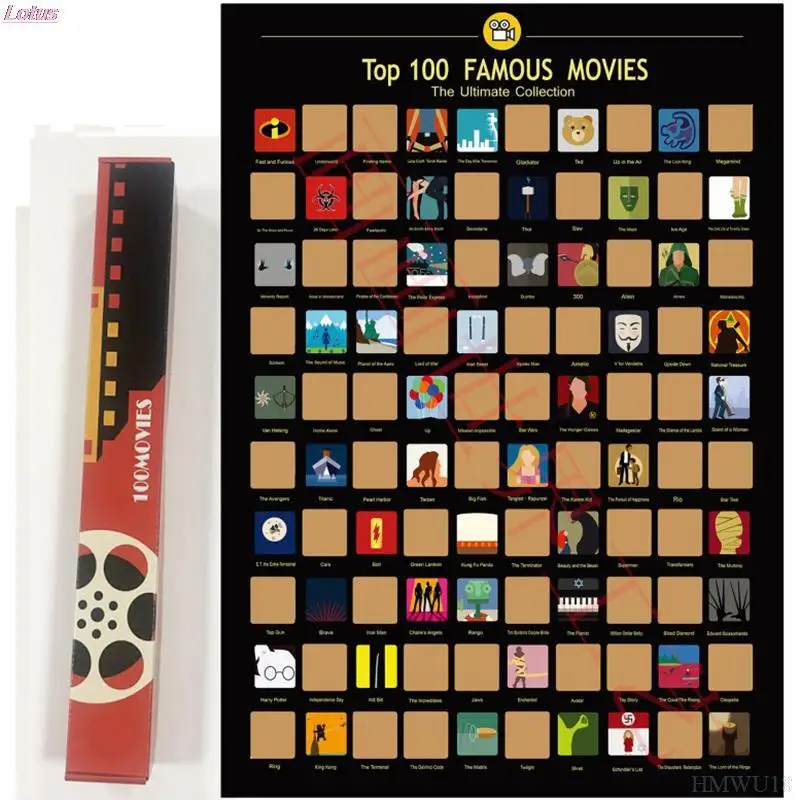 

100 Movies Cartoon Movie Poster Wallpaper Wall Decoration Couple Game Home Decoration Wall Pendant