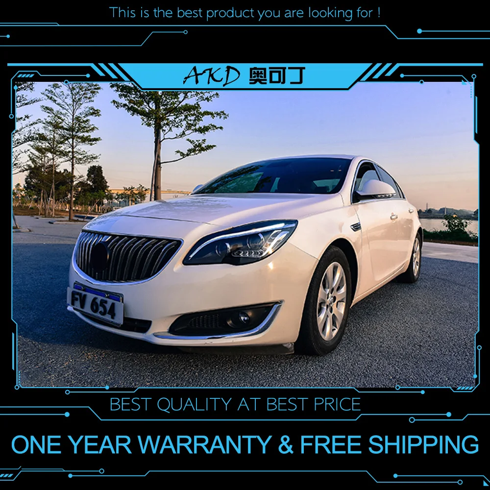 AKD тюнинг автомобильных фар для Buick Opel Regal 2014 2015 светодиодные фары DRL ходовые огни Bi