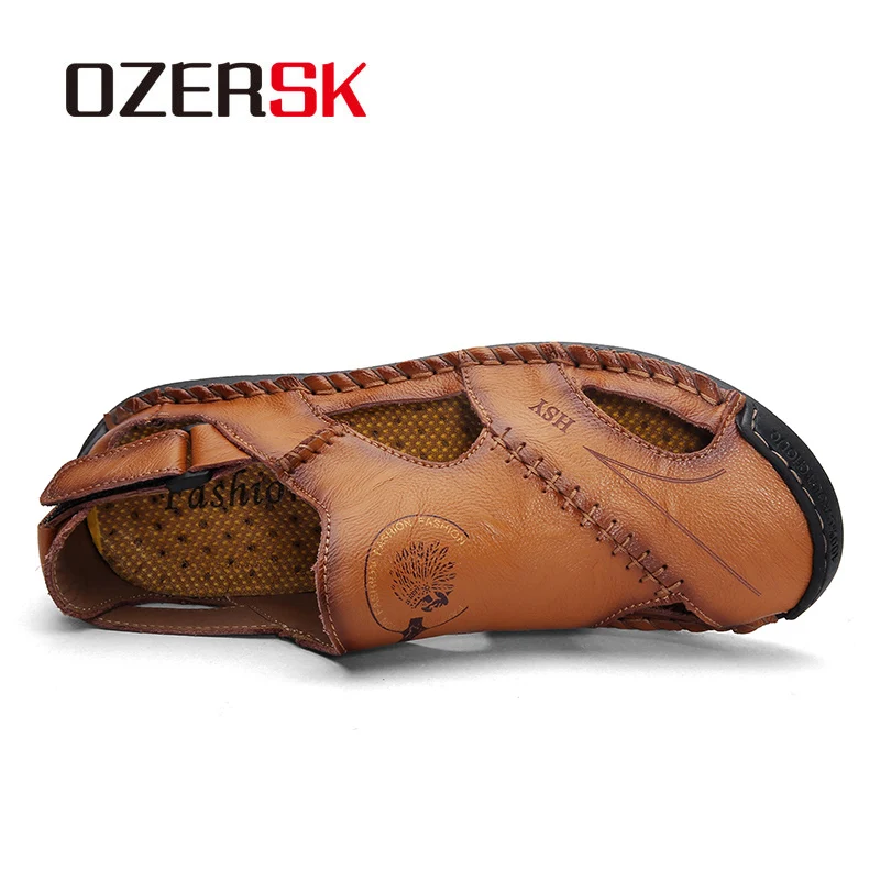 OZERSK/мужские сандалии из искусственной кожи высокого качества удобные мужские