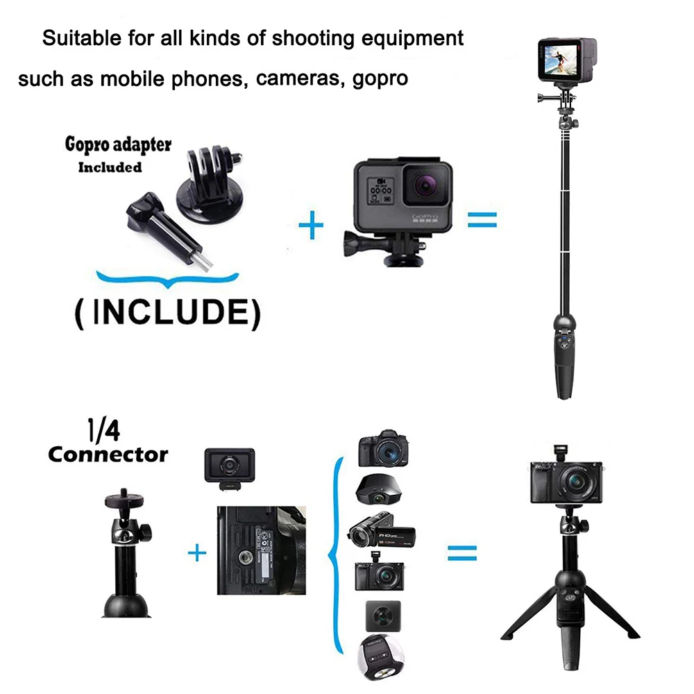 Портативная Bluetooth селфи палка со штативом выдвижной складной монопод для iphone 11 x